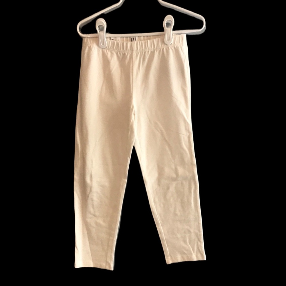 NWT! Gap kids white/cream cropped leggings - Picture 2 of 2